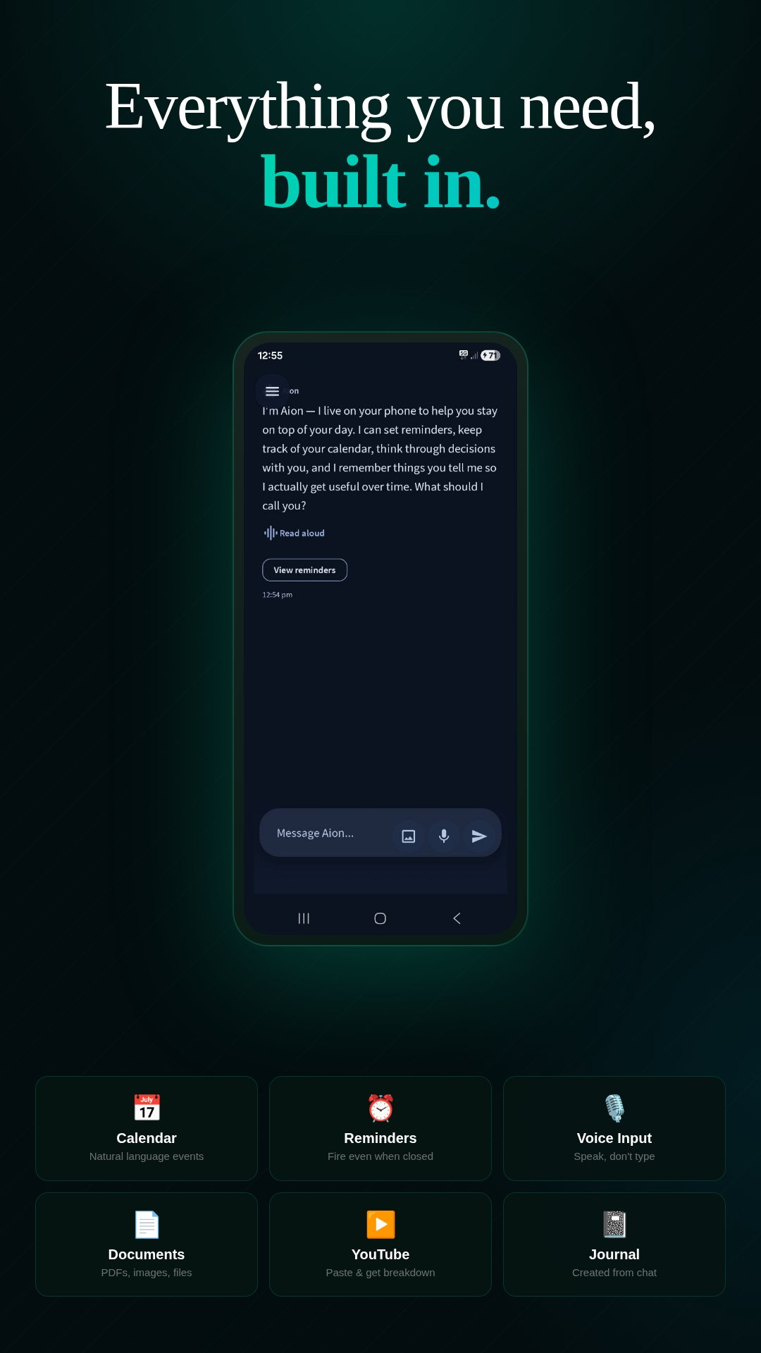 Calendar and reminders
